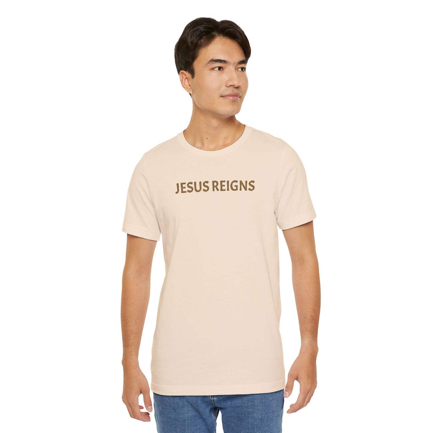 Embroidered Jesus Reigns Unisex Tee