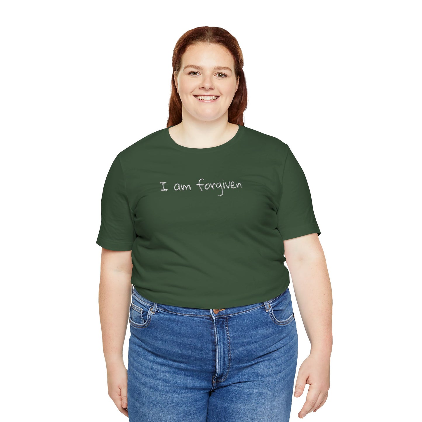 Embroidered I Am Forgiven Unisex Jersey Tee