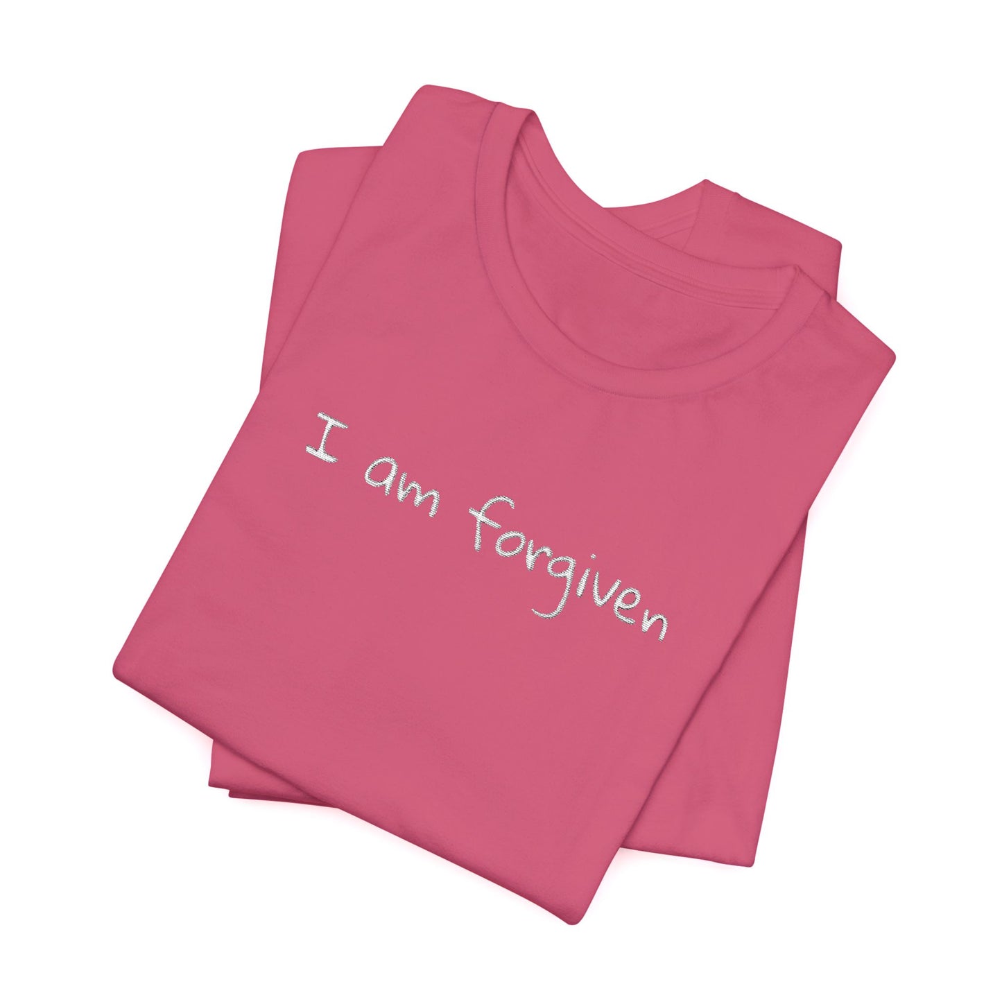 Embroidered I Am Forgiven Unisex Jersey Tee
