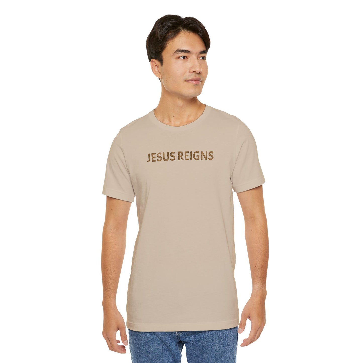 Embroidered Jesus Reigns Unisex Tee