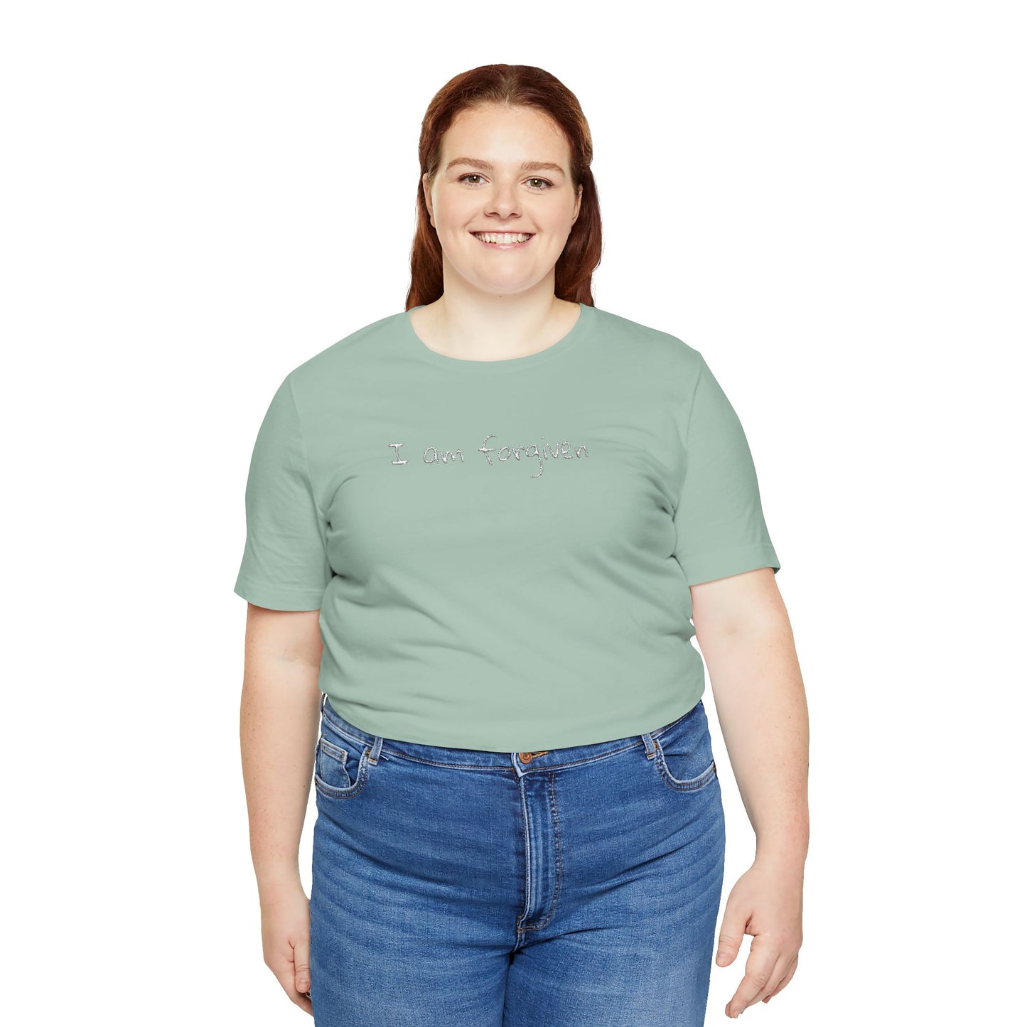 Embroidered I Am Forgiven Unisex Jersey Tee