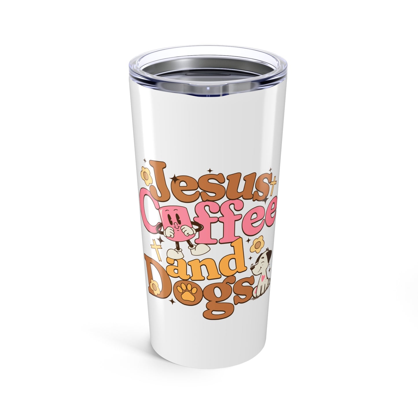 Jesus, Coffee, and Dogs Stainless Steel Tumbler 20oz