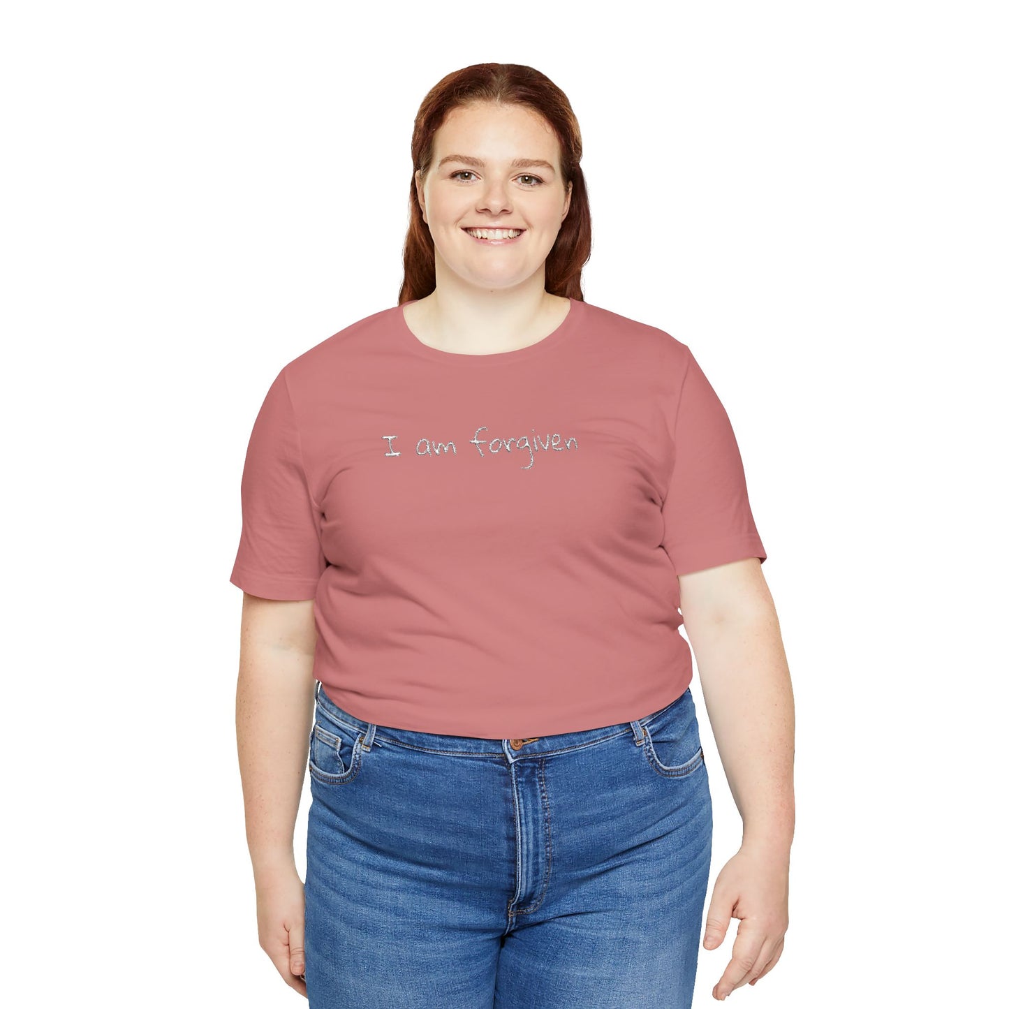 Embroidered I Am Forgiven Unisex Jersey Tee