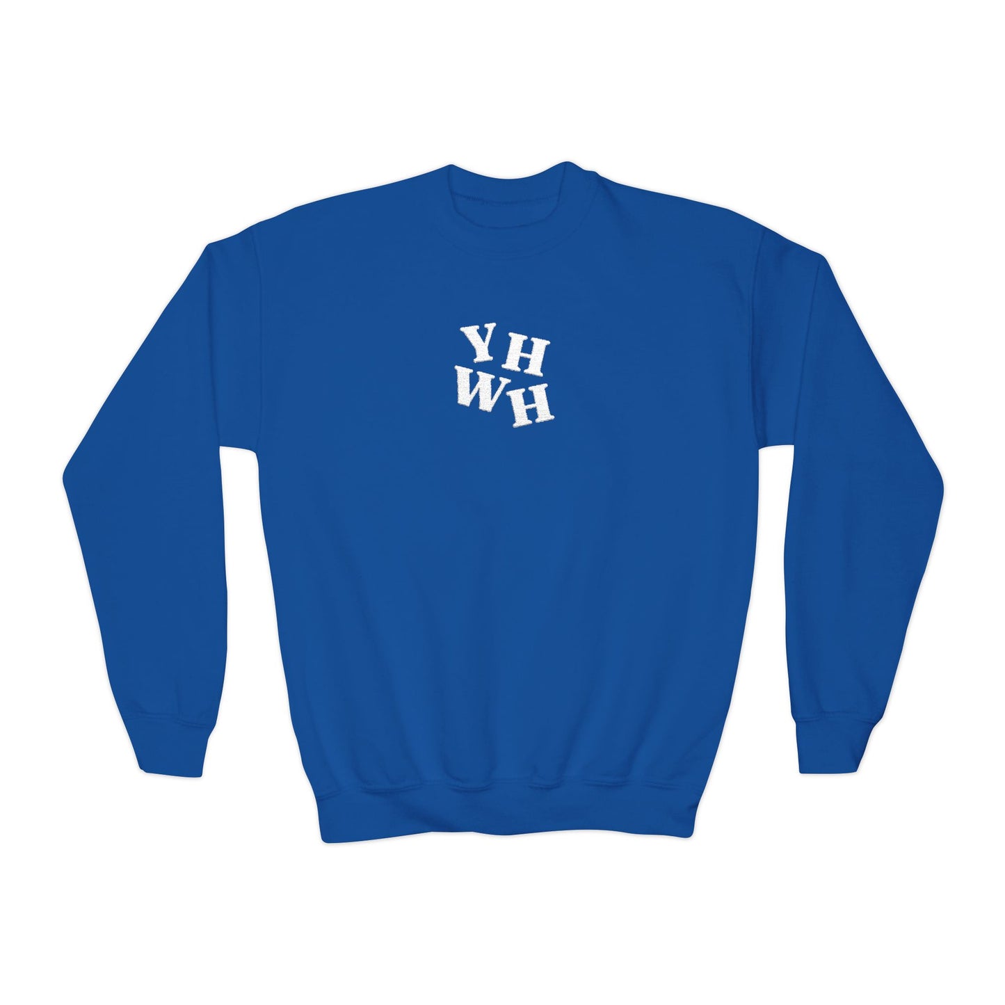 Embroidered YHWH Kids Crewneck Sweatshirt