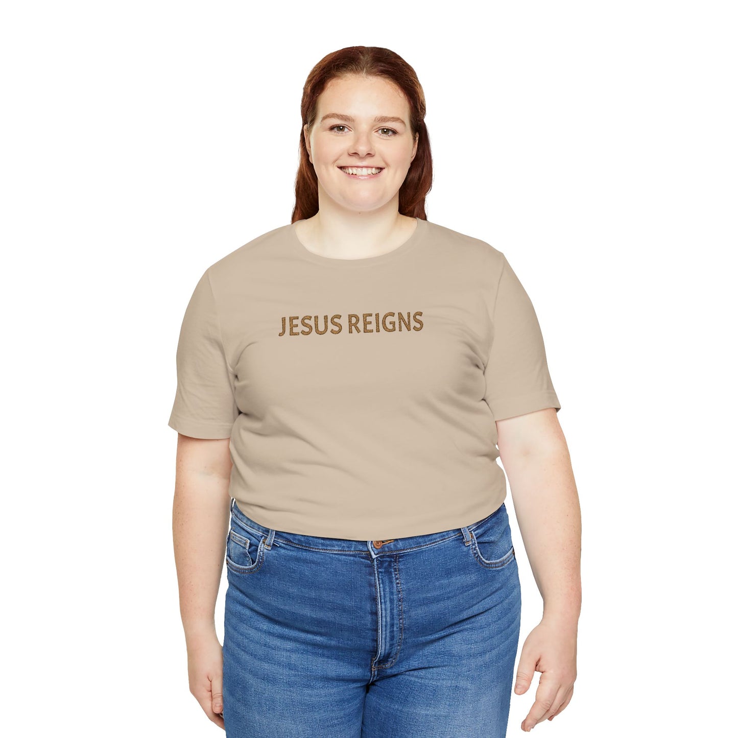 Embroidered Jesus Reigns Unisex Tee