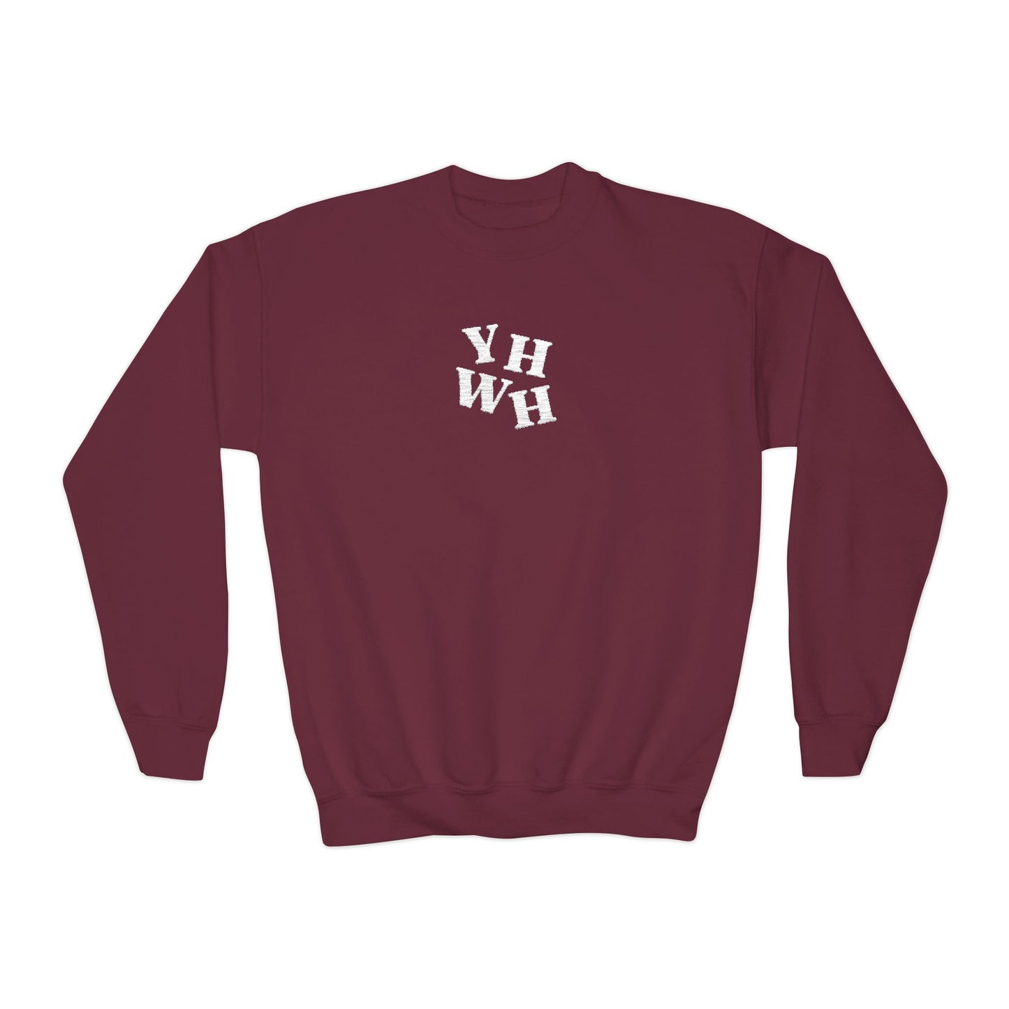 Embroidered YHWH Kids Crewneck Sweatshirt
