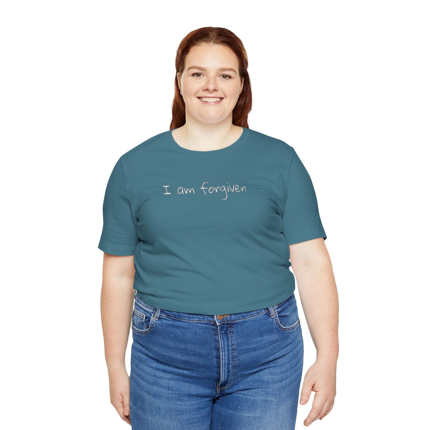 Embroidered I Am Forgiven Unisex Jersey Tee