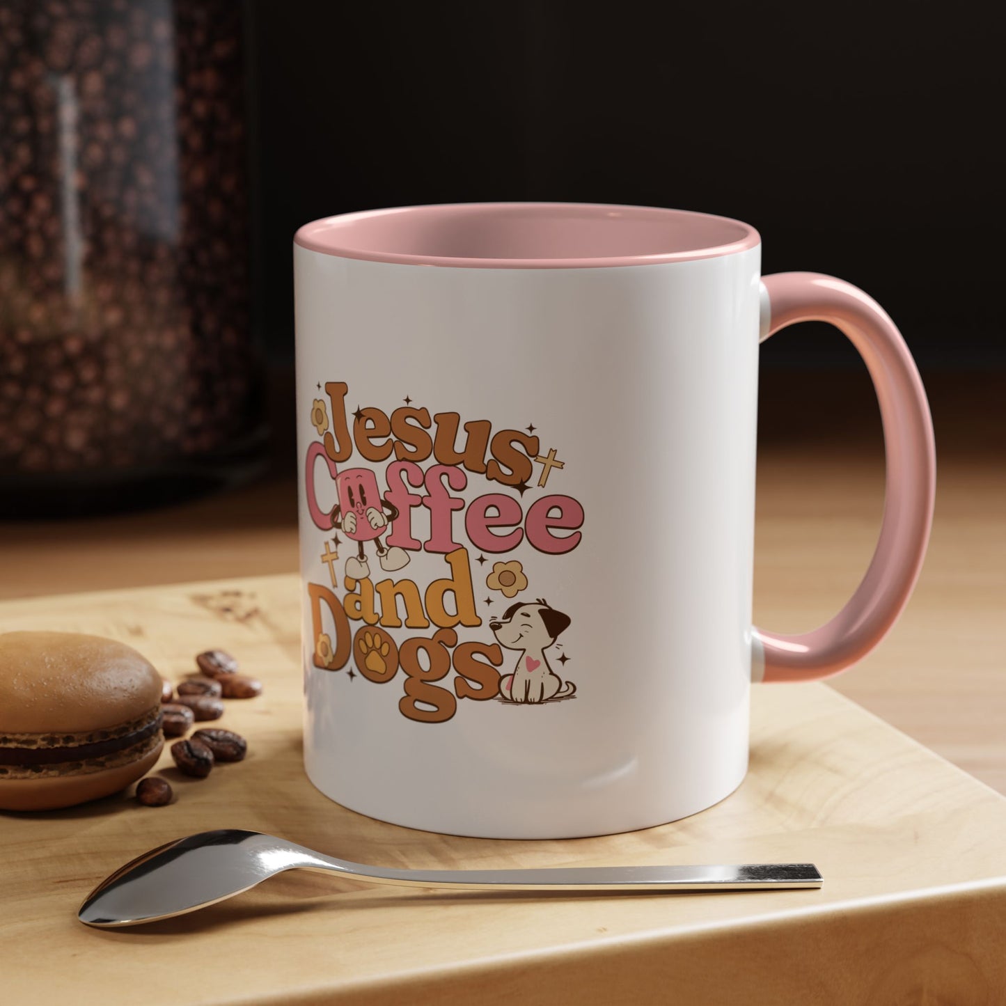 Jesus, Coffee, and Dogs Mug - Perfect for Christian Pet Lovers and Coffee Enthusiasts