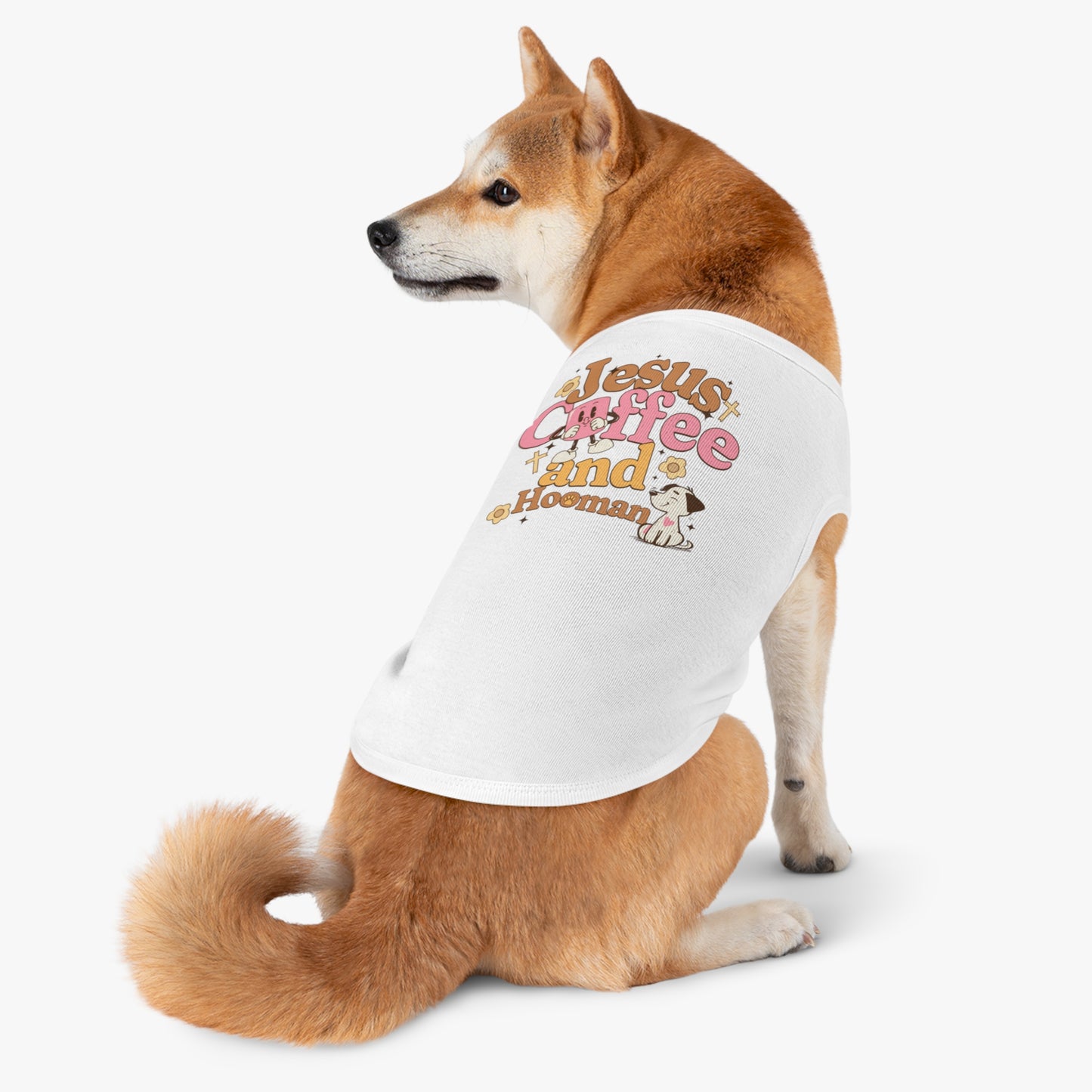 Jesus Coffee and Hooman Pet Tank Top, Matching Family Outfit