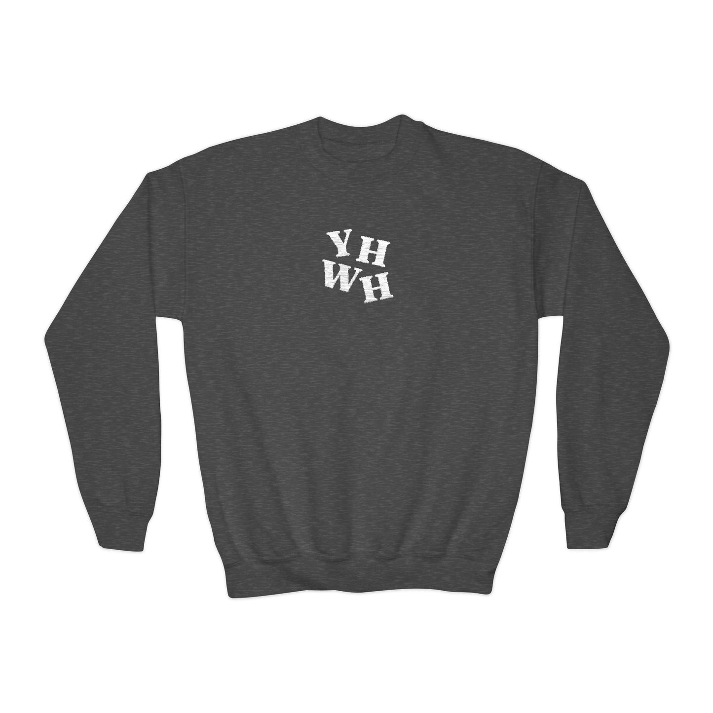 Embroidered YHWH Kids Crewneck Sweatshirt