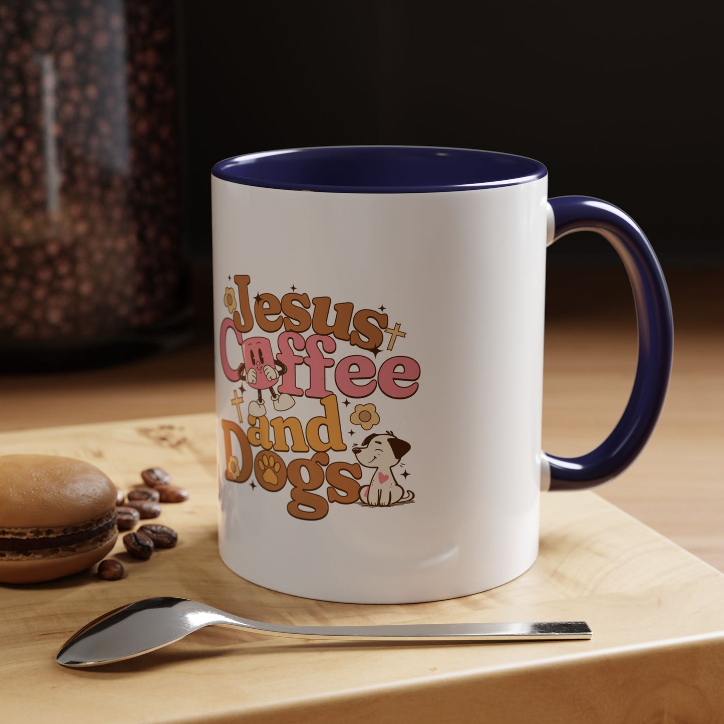 Jesus, Coffee, and Dogs Mug - Perfect for Christian Pet Lovers and Coffee Enthusiasts
