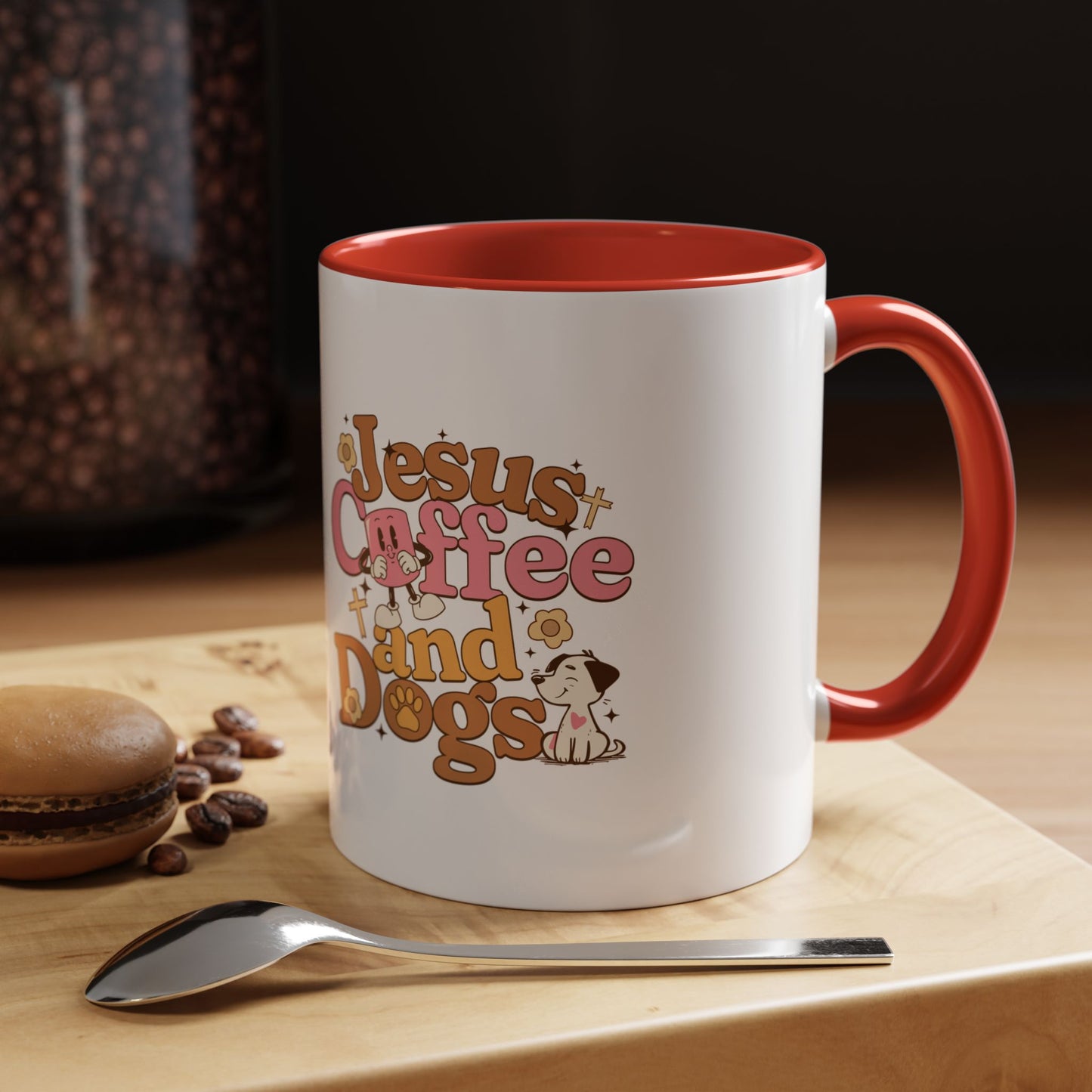 Jesus, Coffee, and Dogs Mug - Perfect for Christian Pet Lovers and Coffee Enthusiasts