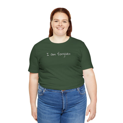Embroidered I Am Forgiven Unisex Jersey Tee