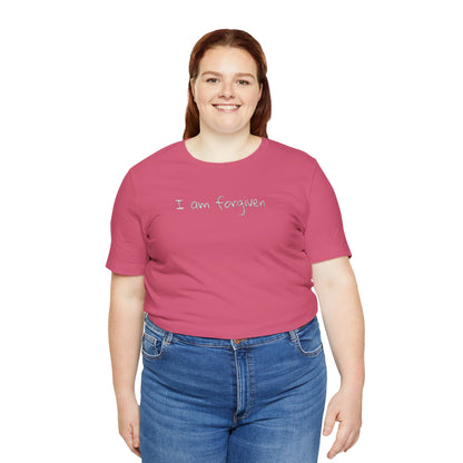 Embroidered I Am Forgiven Unisex Jersey Tee