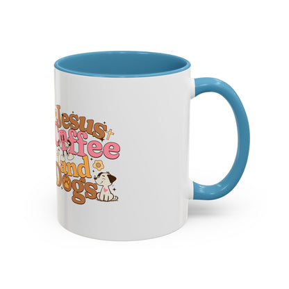 Jesus, Coffee, and Dogs Mug - Perfect for Christian Pet Lovers and Coffee Enthusiasts