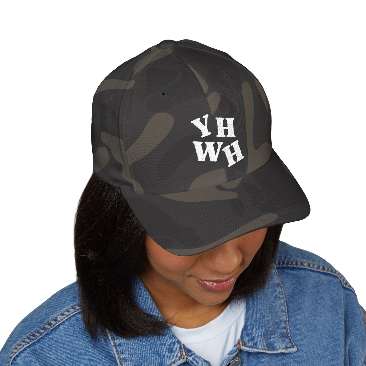 Camouflage Embroidered YHWH Cap