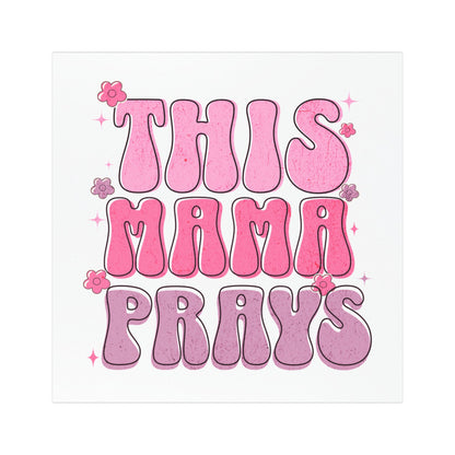 This Mama Prays Car Magnet, Christian Vehicle Sticker