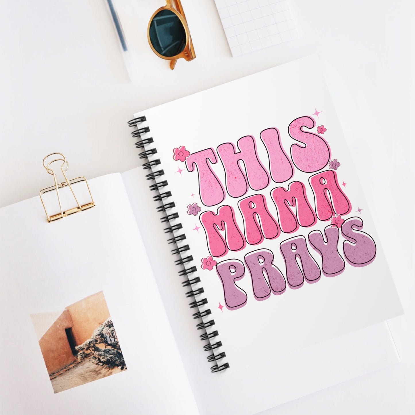 This Mama Prays Spiral Notebook, Christian Journaling