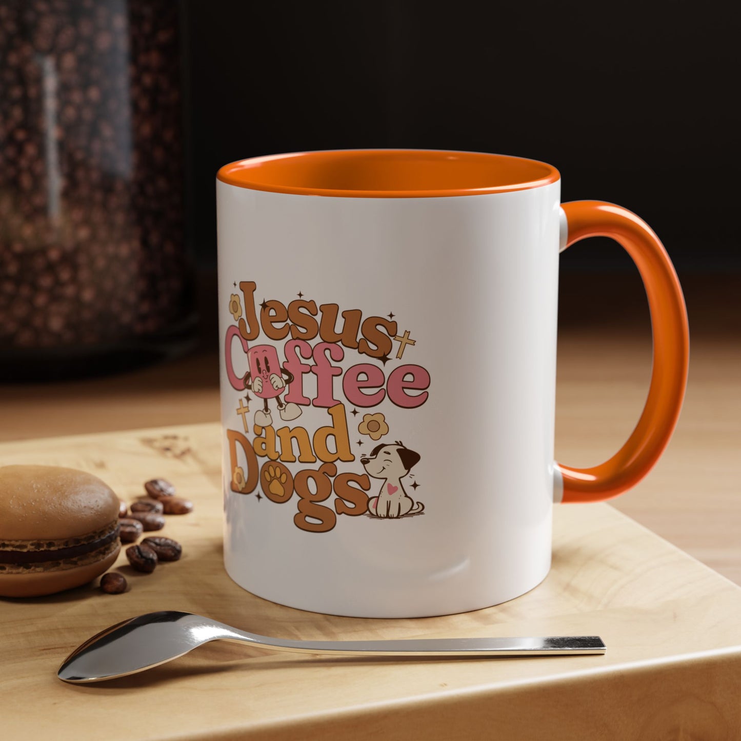 Jesus, Coffee, and Dogs Mug - Perfect for Christian Pet Lovers and Coffee Enthusiasts