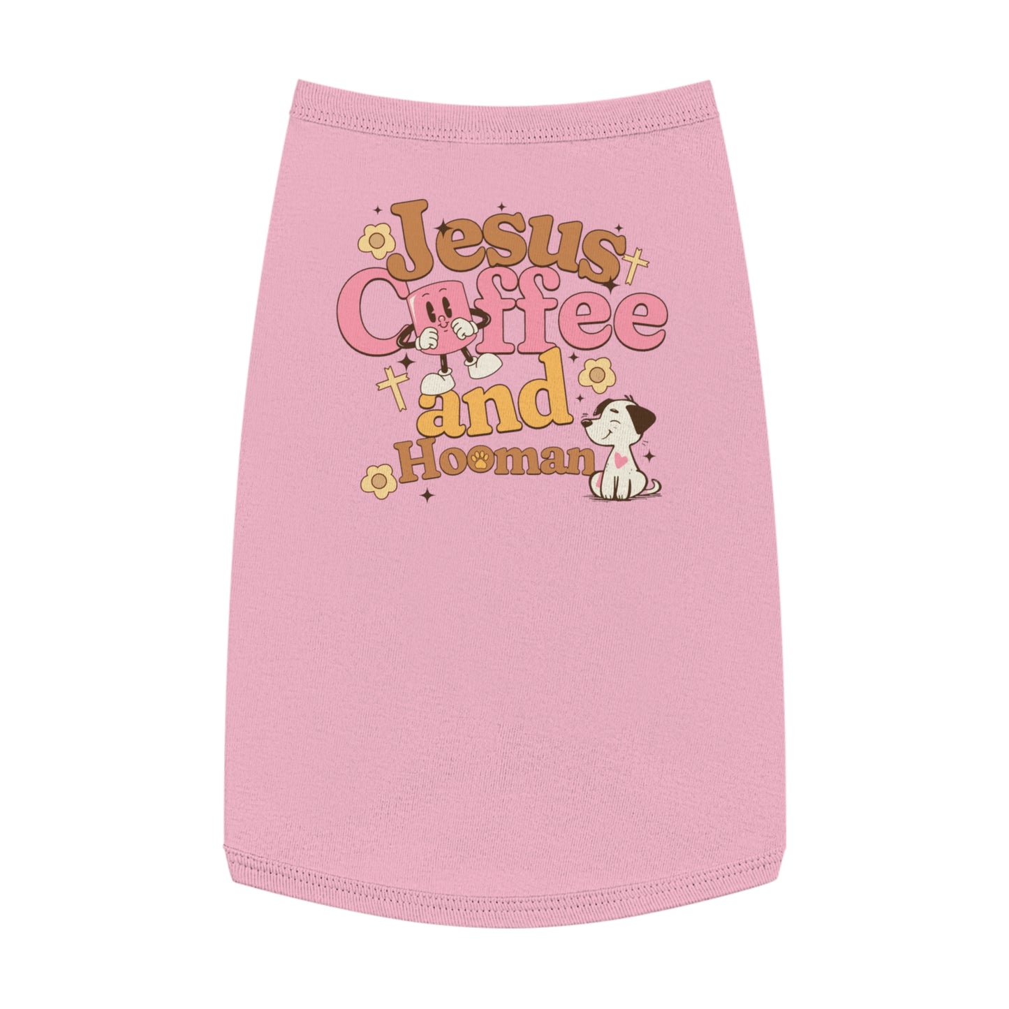 Jesus Coffee and Hooman Pet Tank Top, Matching Family Outfit