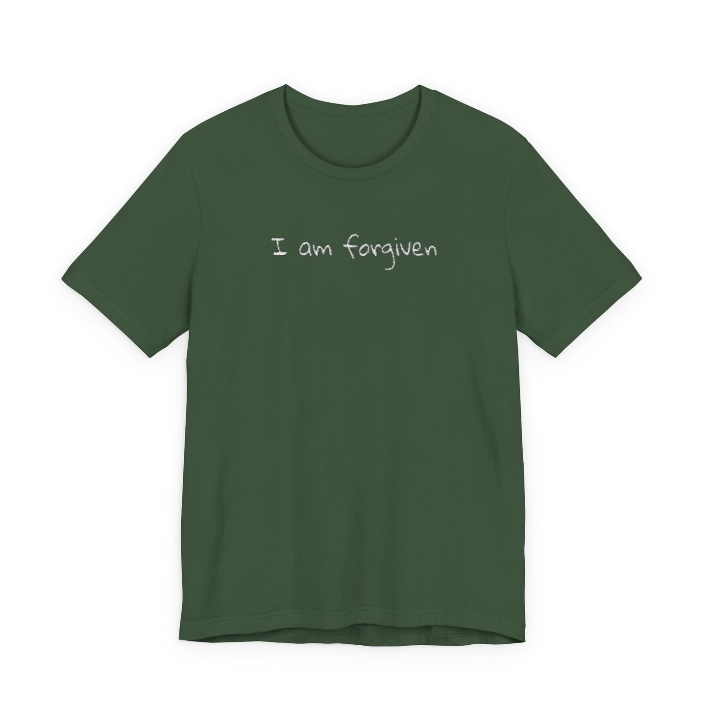 Embroidered I Am Forgiven Unisex Jersey Tee