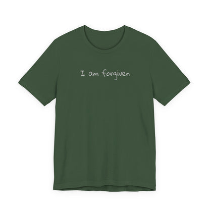 Embroidered I Am Forgiven Unisex Jersey Tee