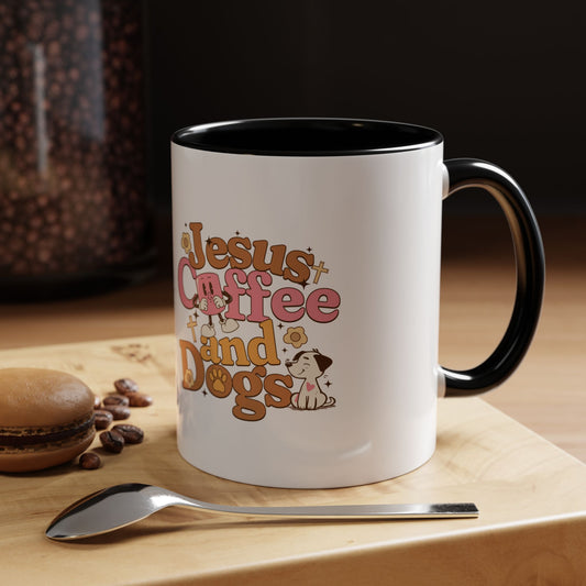 Jesus, Coffee, and Dogs Mug - Perfect for Christian Pet Lovers and Coffee Enthusiasts