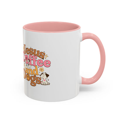 Jesus, Coffee, and Dogs Mug - Perfect for Christian Pet Lovers and Coffee Enthusiasts