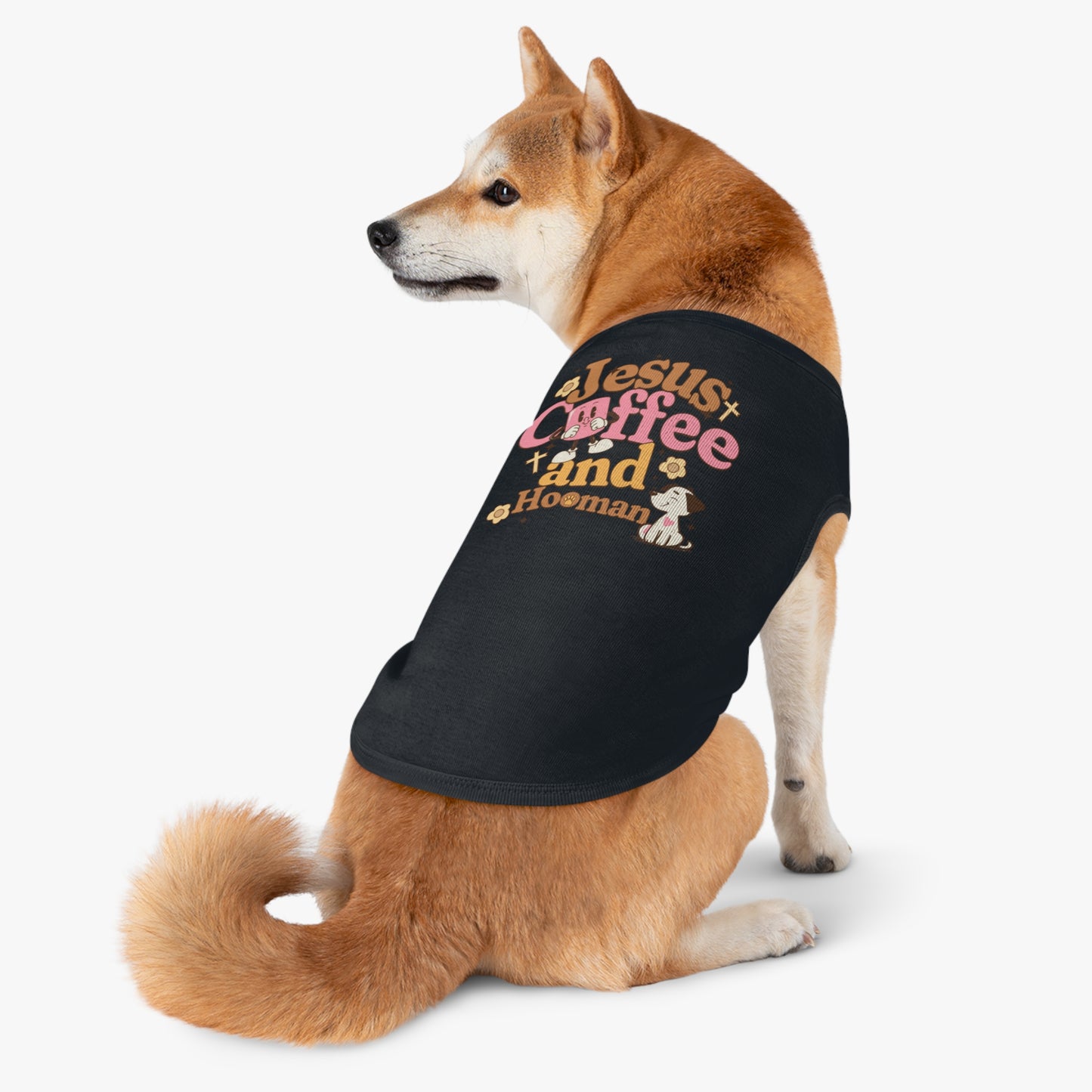Jesus Coffee and Hooman Pet Tank Top, Matching Family Outfit