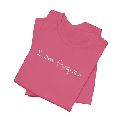 Embroidered I Am Forgiven Unisex Jersey Tee