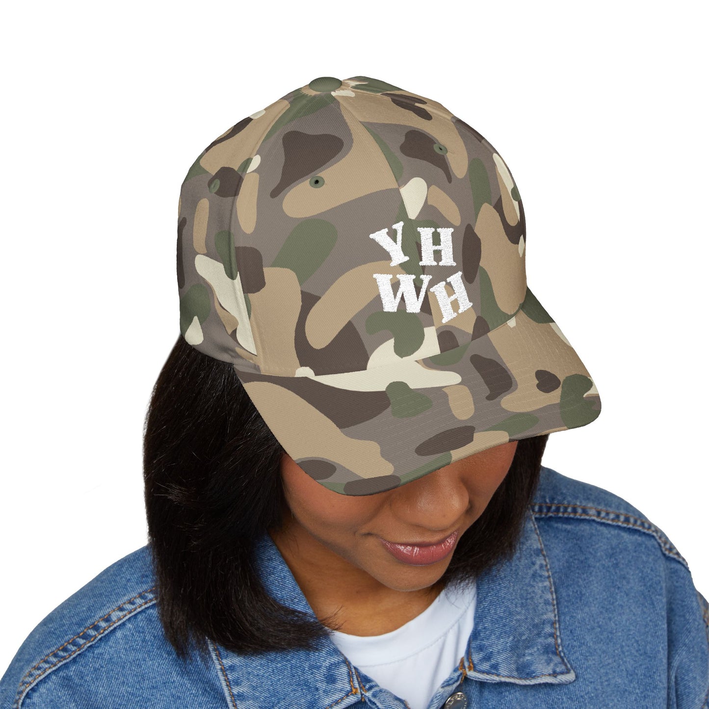 Camouflage Embroidered YHWH Cap