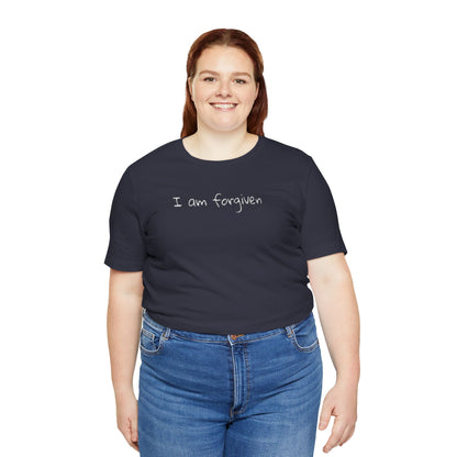 Embroidered I Am Forgiven Unisex Jersey Tee