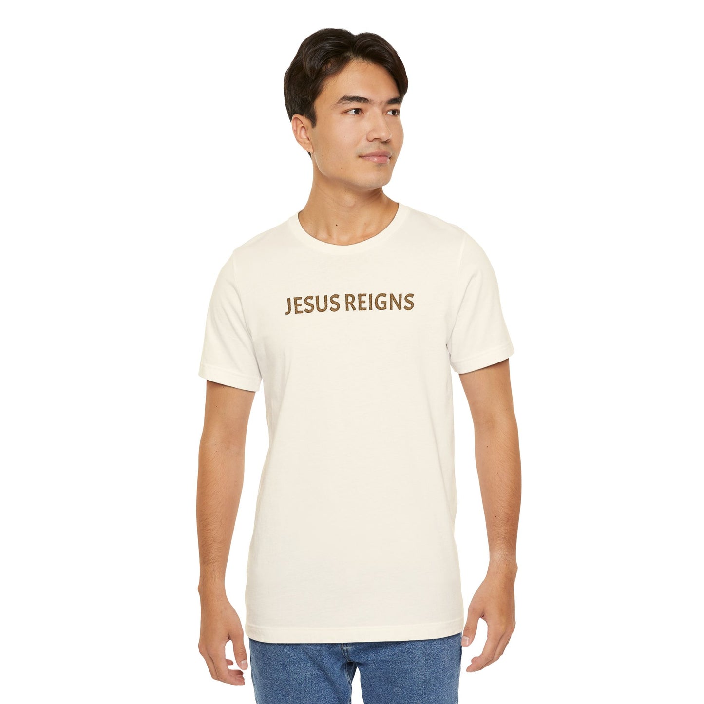 Embroidered Jesus Reigns Unisex Tee