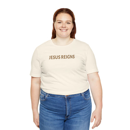 Embroidered Jesus Reigns Unisex Tee