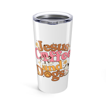 Jesus, Coffee, and Dogs Stainless Steel Tumbler 20oz