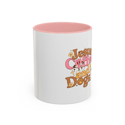Jesus, Coffee, and Dogs Mug - Perfect for Christian Pet Lovers and Coffee Enthusiasts
