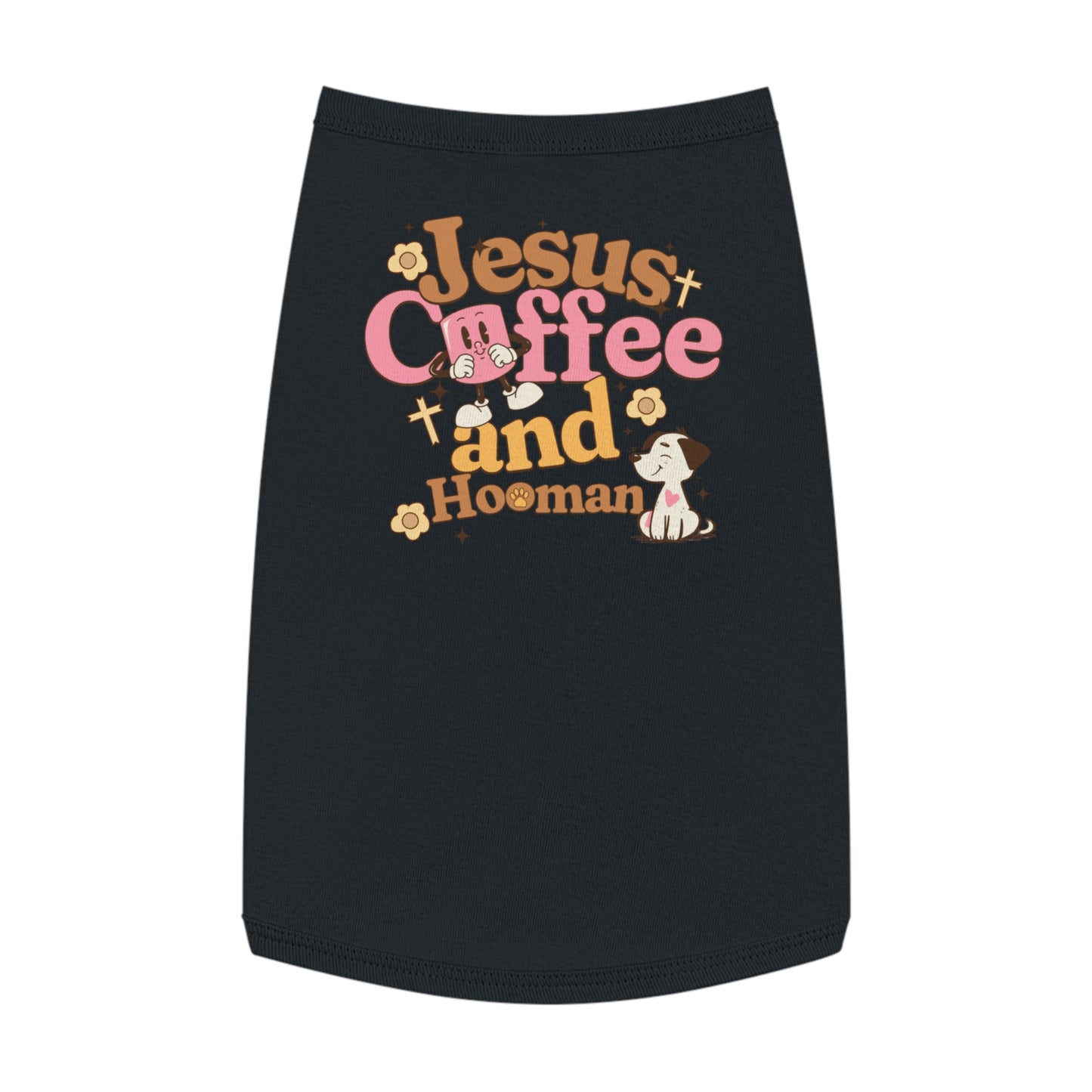 Jesus Coffee and Hooman Pet Tank Top, Matching Family Outfit