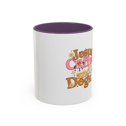 Jesus, Coffee, and Dogs Mug - Perfect for Christian Pet Lovers and Coffee Enthusiasts