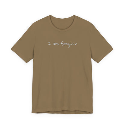 Embroidered I Am Forgiven Unisex Jersey Tee