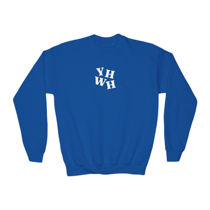 Embroidered YHWH Kids Crewneck Sweatshirt
