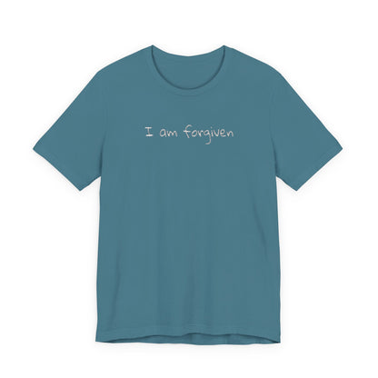 Embroidered I Am Forgiven Unisex Jersey Tee