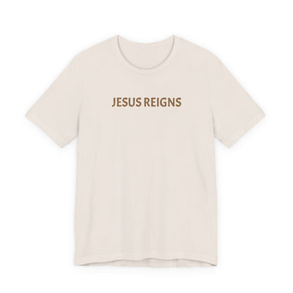 Embroidered Jesus Reigns Unisex Tee