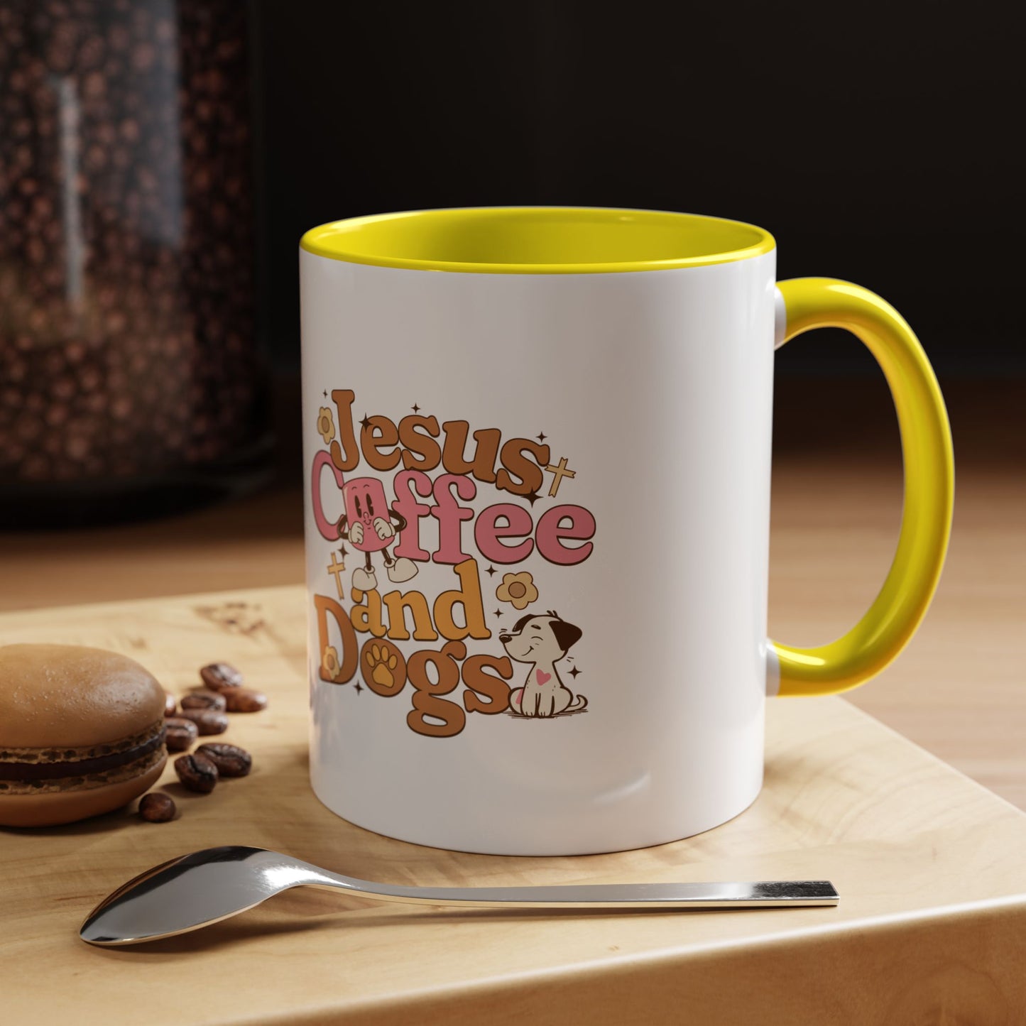 Jesus, Coffee, and Dogs Mug - Perfect for Christian Pet Lovers and Coffee Enthusiasts