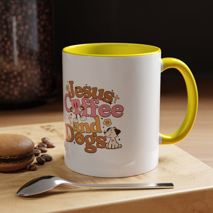 Jesus, Coffee, and Dogs Mug - Perfect for Christian Pet Lovers and Coffee Enthusiasts
