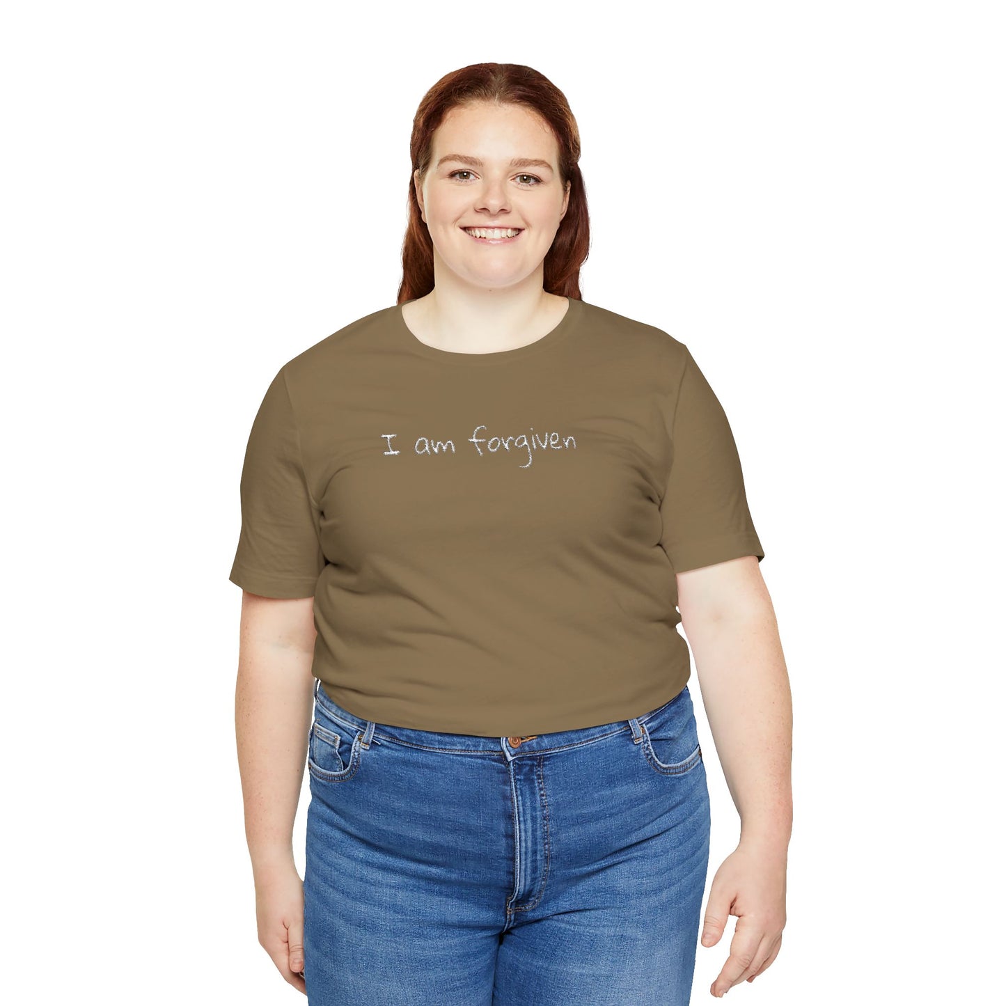 Embroidered I Am Forgiven Unisex Jersey Tee