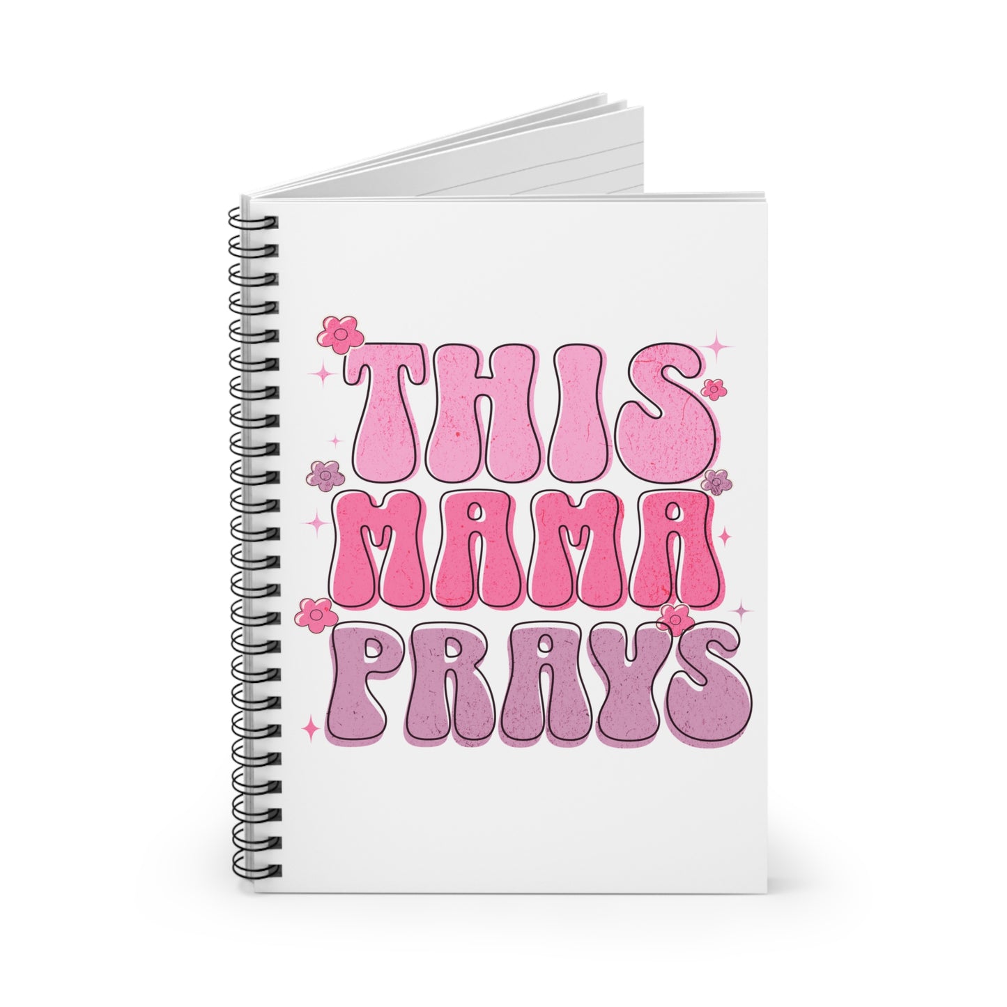 This Mama Prays Spiral Notebook, Christian Journaling