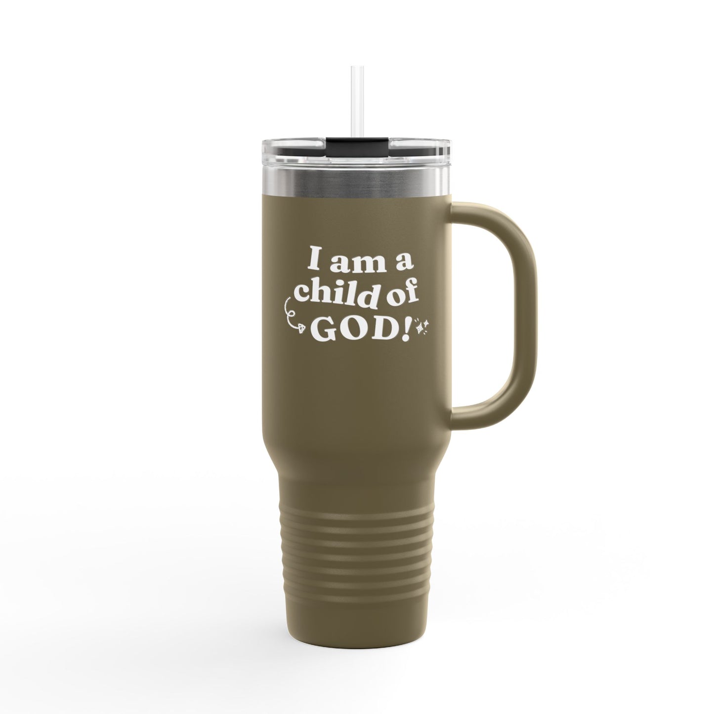 I Am a Child of God Insulated Travel Mug, 40oz