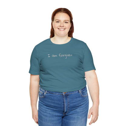 Embroidered I Am Forgiven Unisex Jersey Tee