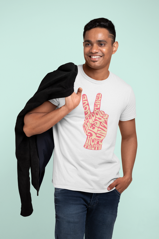Adult Love Peace Jesus Tee